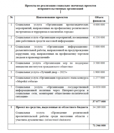 Проекты по реализации социально значимых проектов неправительственных организаций